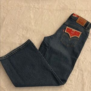 Levi's Girls High Rise Baggy Fit Dark Blue Jeans  SZ 10  NWT